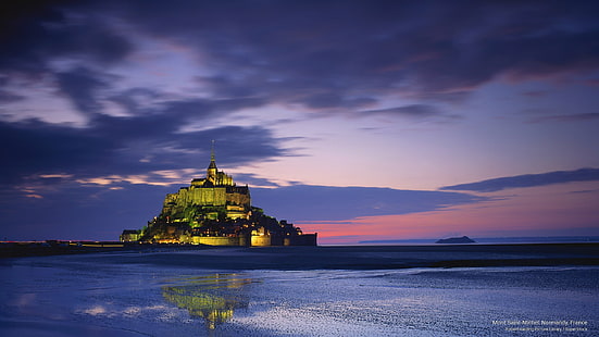 Mont Saint-Michel, Normandia, Francia, Architettura, Sfondo HD HD wallpaper