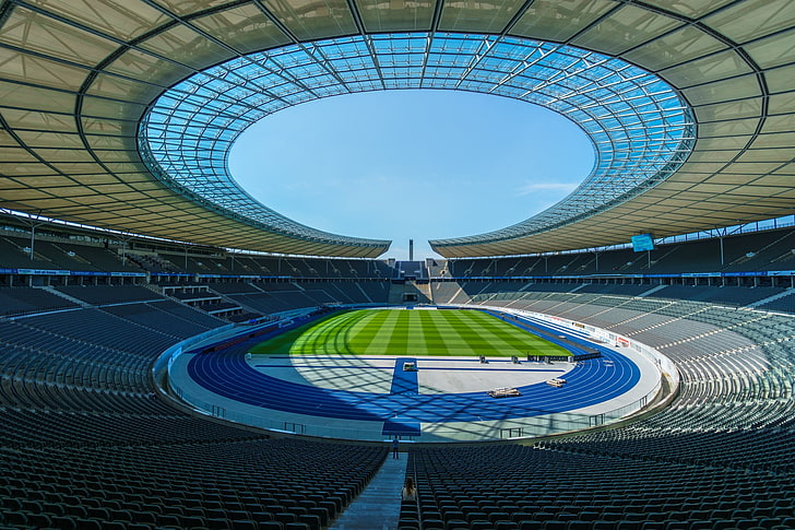 photography, stadium, athletes, Berlin, alone, HD wallpaper