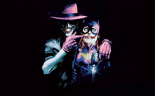 L'illustrazione Joker, Joker, DC Comics, Batgirl, Sfondo HD HD wallpaper