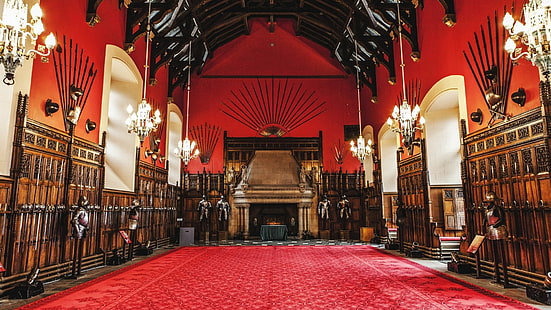 Kastil, Kastil Edinburgh, Armor, Interior, Abad Pertengahan, Kamar, Skotlandia, Tombak, Wallpaper HD HD wallpaper