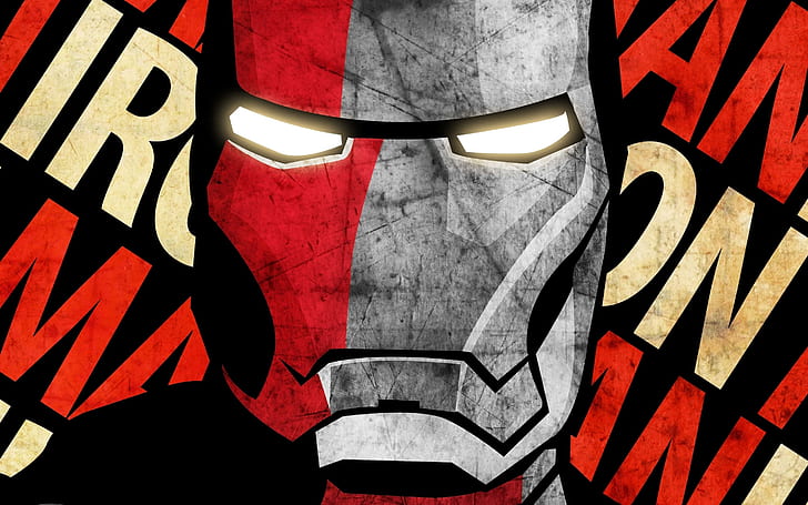 Iron Man Mask, ironman illustraiton, Tony Stark, superhero mask, HD tapet