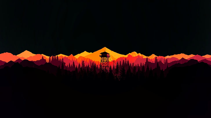 Watchtower in OLED style, HD wallpaper