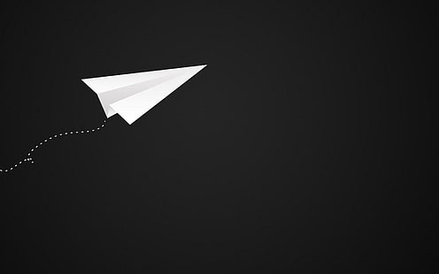 Paper plane, white paper plane, minimalistic, 1920x1200, plane, paper, HD wallpaper HD wallpaper