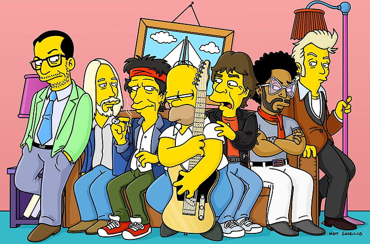 Portada gráfica de Los Simpson, Los Simpson, Homer Simpson, Fondo de pantalla HD