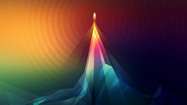 rocket, colorful, HD wallpaper