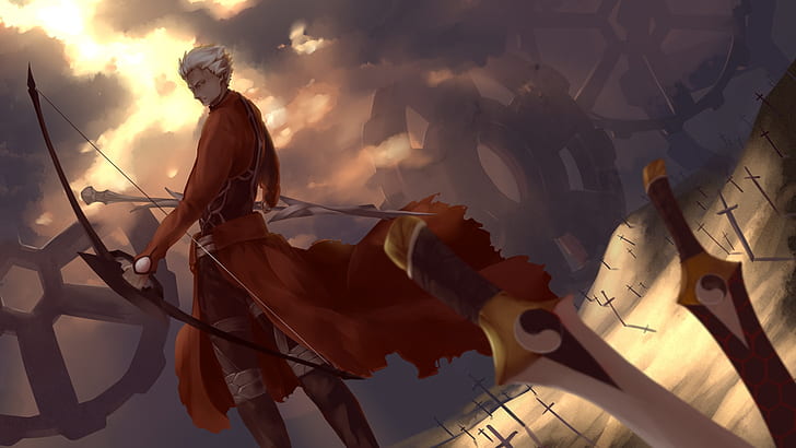 Fate Series, Fate / Stay Night: Unbegrenzte Klingenarbeiten, Bogenschütze (Fate / Stay Night), EMIYA, HD-Hintergrundbild