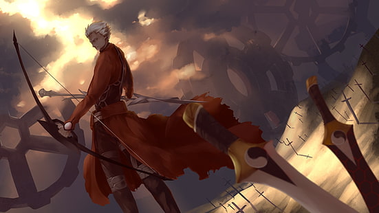 Fate Series, Fate / Stay Night: Unbegrenzte Klingenarbeiten, Bogenschütze (Fate / Stay Night), EMIYA, HD-Hintergrundbild HD wallpaper