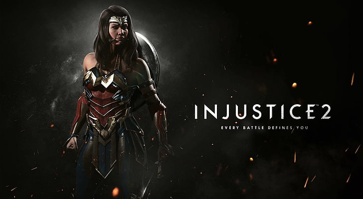Injustice 2 Wonder Woman, Injustice 2 wallpaper, Games, Batman, Game, Battle, injustice, superhuman, superheroine, videogame, WonderWoman, Injustice 2, HD wallpaper