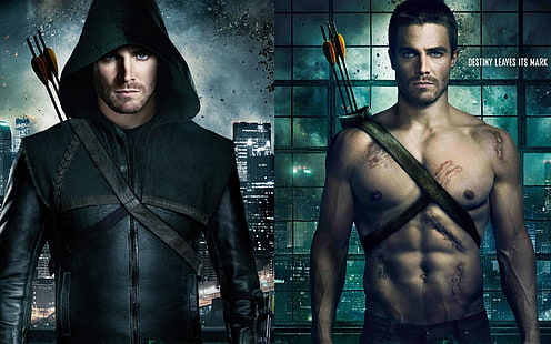 men's black zip-up hoodie, Arrow, men, Green Arrow, HD wallpaper HD wallpaper