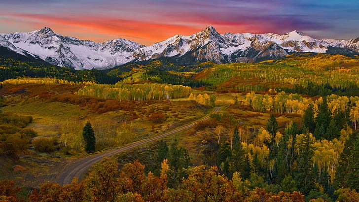 *** Mountains Autumn ***, natura, drzewa, dolina, jesienne, gory, nature and landscapes, HD wallpaper