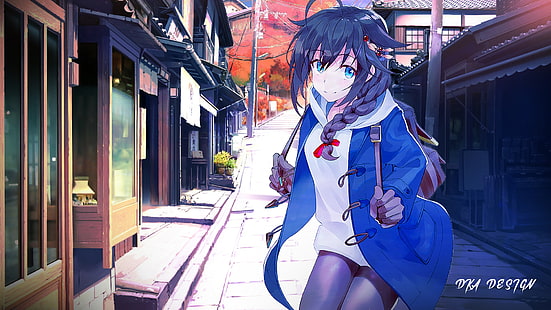 Anime Girls, Digitale Kunst, Manga, Shigure (KanColle), Kantai Collection, HD-Hintergrundbild HD wallpaper