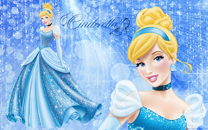 Vacker Cinderella Disney Princess Cartoon Hd Wallpaper 1920 × 1200, HD tapet