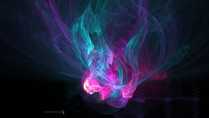 Exoteric Multicolor Blue and Pink HD, blue, clouds, exoteric, fire, flames, multicolor, pink, HD wallpaper