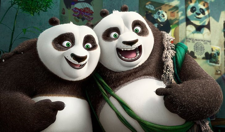 Papel de parede de Kung Fu Panda Po, panda 3 de kung fu, emoções, HD papel de parede