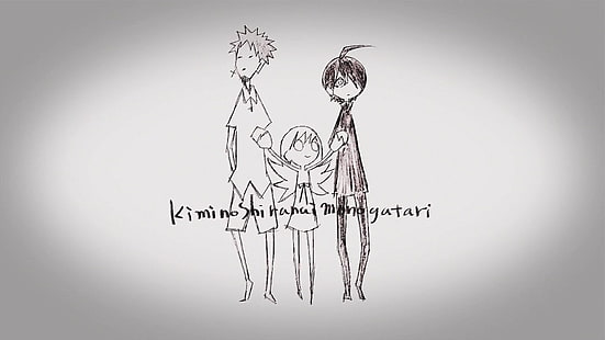 Anime, Monogatari (serie), Koyomi Araragi, Meme Oshino, Shinobu Oshino, Sfondo HD HD wallpaper