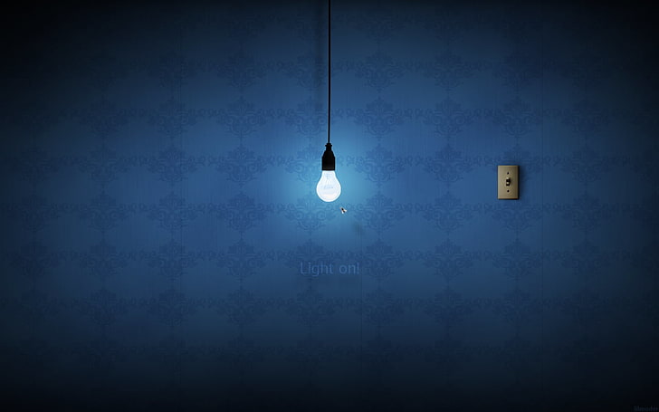 wallpaper bola lampu, lampu, Terbang, abstrak, bola lampu, pola, seni digital, Wallpaper HD