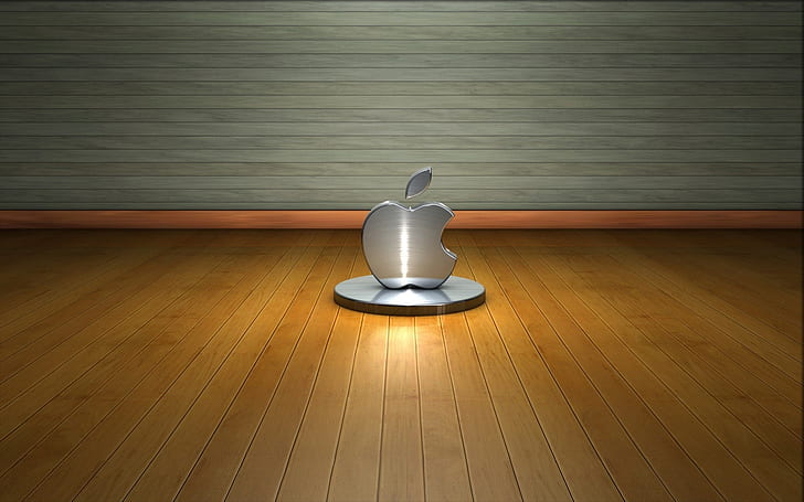 3Dアップルロゴ、背景、3Dアップル、アップルロゴ、ロゴアップル、 HDデスクトップの壁紙