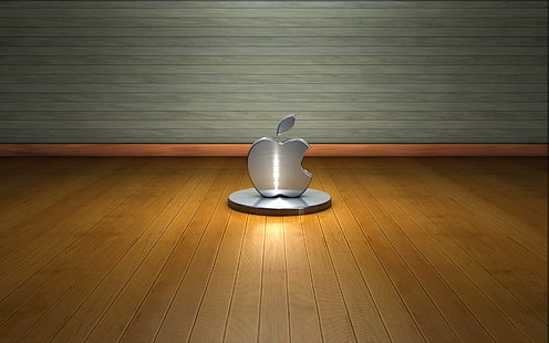 شعار أبل ثلاثي الأبعاد ، الخلفية ، تفاحة ثلاثية الأبعاد ، شعار أبل ، شعار أبل، خلفية HD HD wallpaper