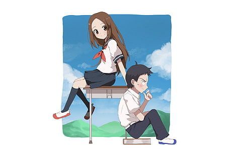 Anime, Karakai Jouzu no Takagi-san, Nishikata (Karakai Jouzu no Takagi-san), Takagi (Karakai Jouzu no Takagi-san), HD papel de parede HD wallpaper
