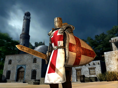 Crusaders Knight Medieval HD, videospel, riddare, medeltida, korsfarare, HD tapet HD wallpaper
