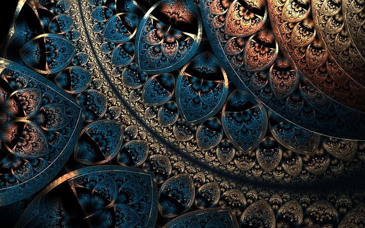 fractal, pattern, abstract, digital art, artwork, geometry, HD wallpaper