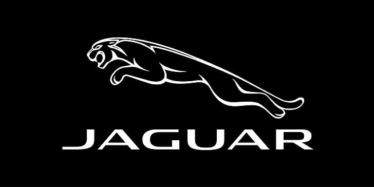 siyah, Jaguar, logo, yazı tipi, HD masaüstü duvar kağıdı