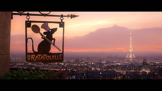 movies, Ratatouille, Paris, animation, Pixar Animation Studios, HD wallpaper HD wallpaper