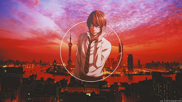 Anime, Bild-in-Bild, Death Note, Anime Boys, Krawatte, HD-Hintergrundbild