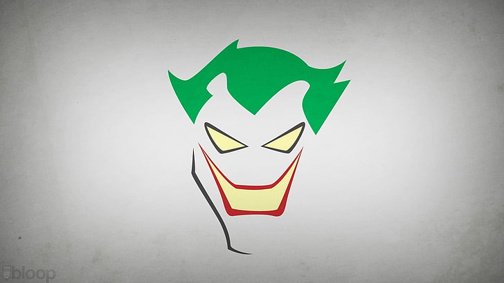 Le fond d'écran numérique Joker, fond simple, Batman, Blo0p, méchants, DC Comics, Joker, minimalisme, oeuvre d'art, Fond d'écran HD