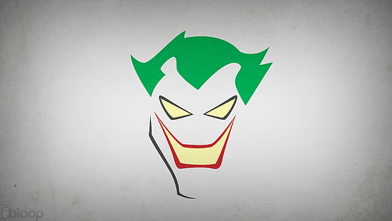 El fondo de pantalla digital Joker, fondo simple, Batman, Blo0p, villanos, DC Comics, Joker, minimalismo, ilustraciones, Fondo de pantalla HD HD wallpaper