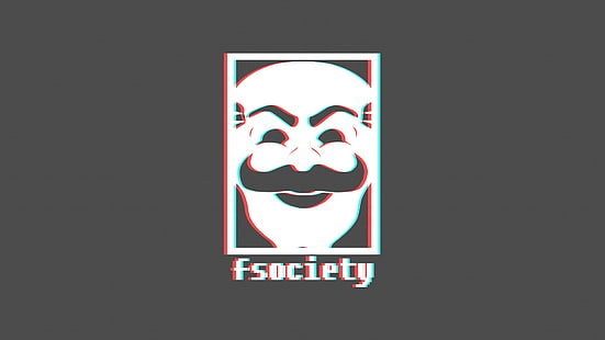 Clipart Fsociety, fsociety, Mr. Robot, simple, Tapety HD HD wallpaper