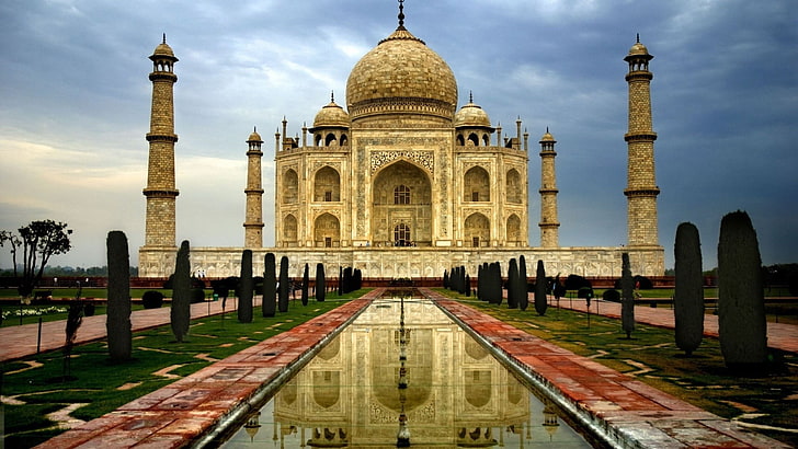 Taj Mahal, Indie, budownictwo, architektura, Taj Mahal, Indie, Tapety HD