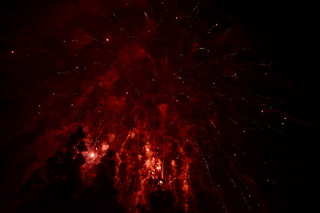 party, fireworks, fire, explosion, pyrotechnics, night, HD wallpaper HD wallpaper