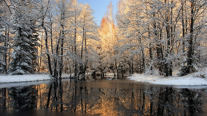 panoramiczny zimowy 3840x2160, Tapety HD