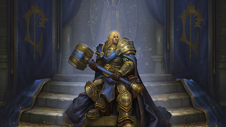 Papel de parede digital de personagem de World of Warcraft, Hearthstone: Heroes of Warcraft, Arthas, Warcraft, Warcraft III: Reinado do Caos, Príncipe, videogame, Arthas Menethil, HD papel de parede