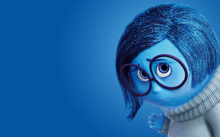 Sadness from Inside Out, inside out, 2015, sadness, emotion, HD wallpaper