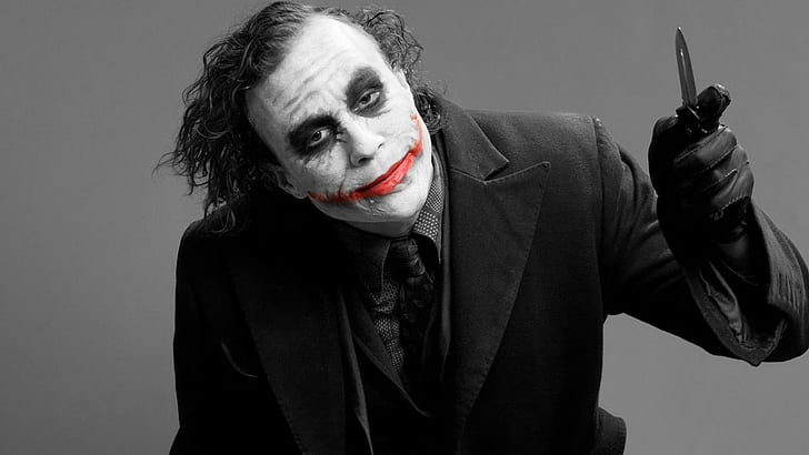 joker heide ledger dc comics schwarz und rot batman fotografie, HD-Hintergrundbild