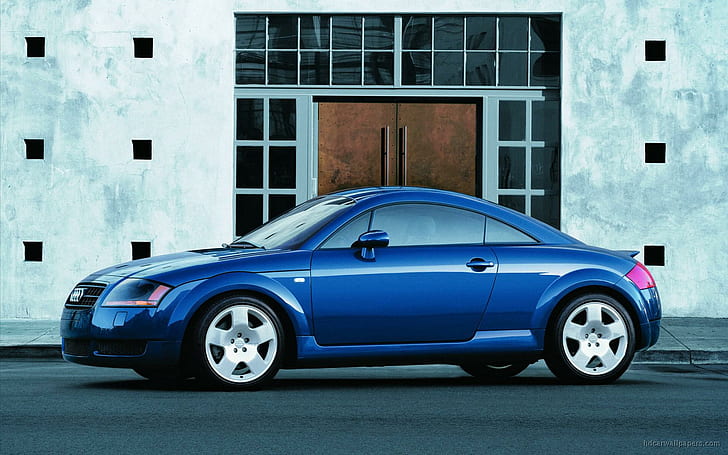 2003 Audi TT, blue coupe, audi, 2003, mobil, Wallpaper HD
