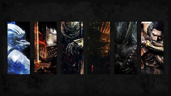 Dark Souls, Dark Souls II, dark souls 3, Bloodborne, Sekiro: Shadows Die Twice, videogiochi, Sfondo HD HD wallpaper