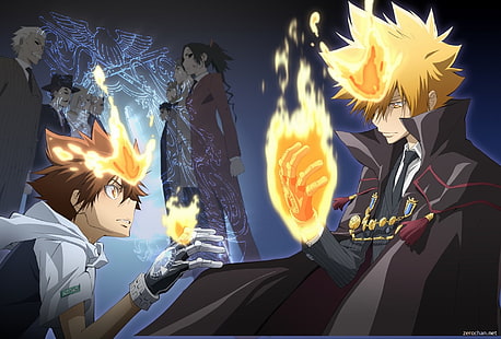 Hitman Reborn digitales Hintergrundbild, Anime, Katekyō Hitman Reborn !, Hitman Reborn, Tsunayoshi Sawada, HD-Hintergrundbild HD wallpaper