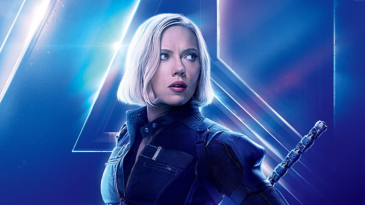 8k, Viúva Negra, Scarlett Johansson, Vingadores: Guerra Infinita, HD papel de parede