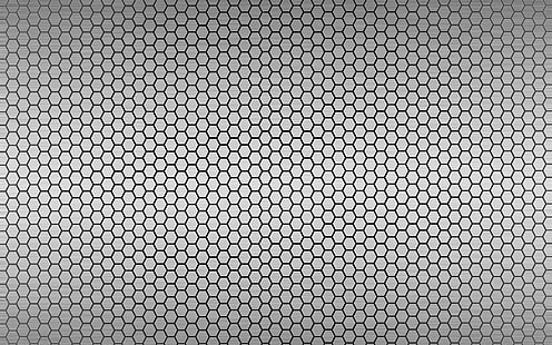 Сота металлическая петерн, черно-серая графика, аннотация, 1920x1200, металл, узор, соты, HD обои HD wallpaper