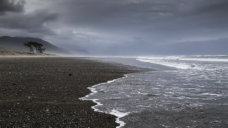 Cuerpo de agua, Nueva Zelanda, costa, mar, paisaje, naturaleza, Fondo de pantalla HD
