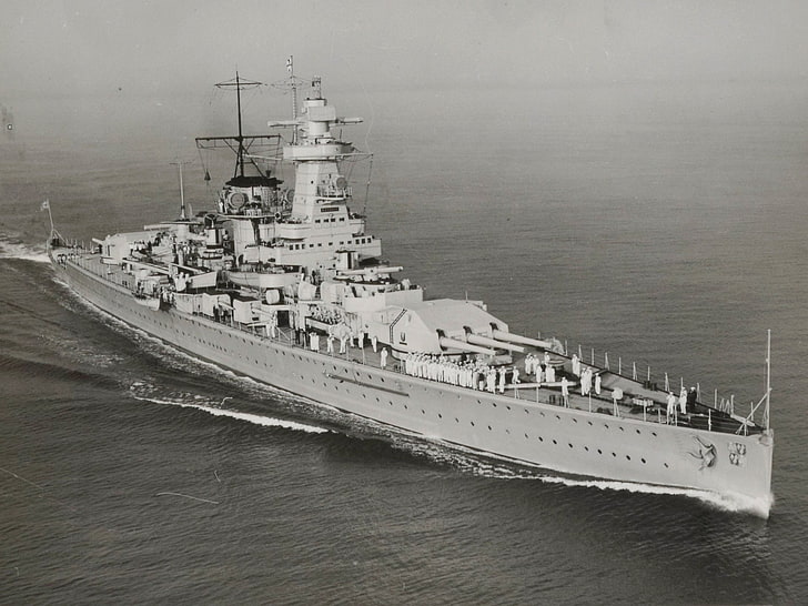 Okręty wojenne, krążownik, niemiecki krążownik Admirał Graf Spee, okręt wojenny, Tapety HD