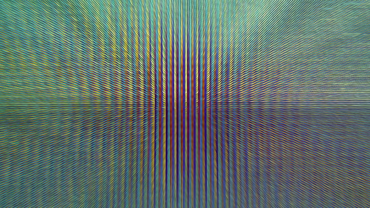 wallpaper digital bergaris warna-warni, minimalis, pola, seni kesalahan, Wallpaper HD