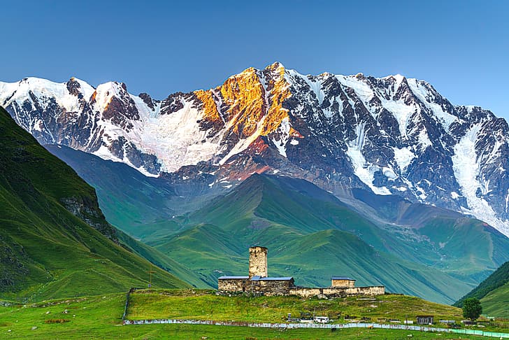 Berge, Gipfel, Georgien, Obersvanetien, HD-Hintergrundbild