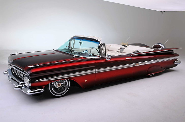 Chevrolet, Chevrolet Impala, 1959 Chevrolet Impala Cabriolet, Lowrider, Muscle Car, HD tapet