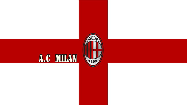 Milan, cross, piłka nożna, sport, kluby piłkarskie, Tapety HD