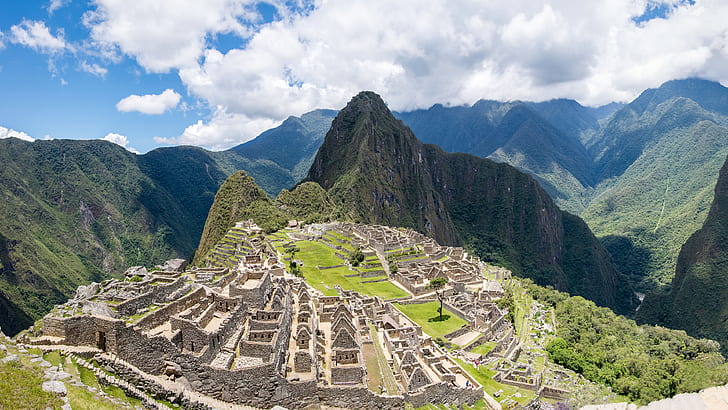 Чудесата на света Мачу Пикчу в планините Анди Перу Пейзажна фотография Desktop Hd Wallpaper за мобилни устройства и таблети 3840 × 2400, HD тапет