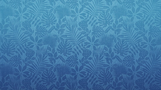 blue and white floral wallpaper, blue, HD wallpaper HD wallpaper